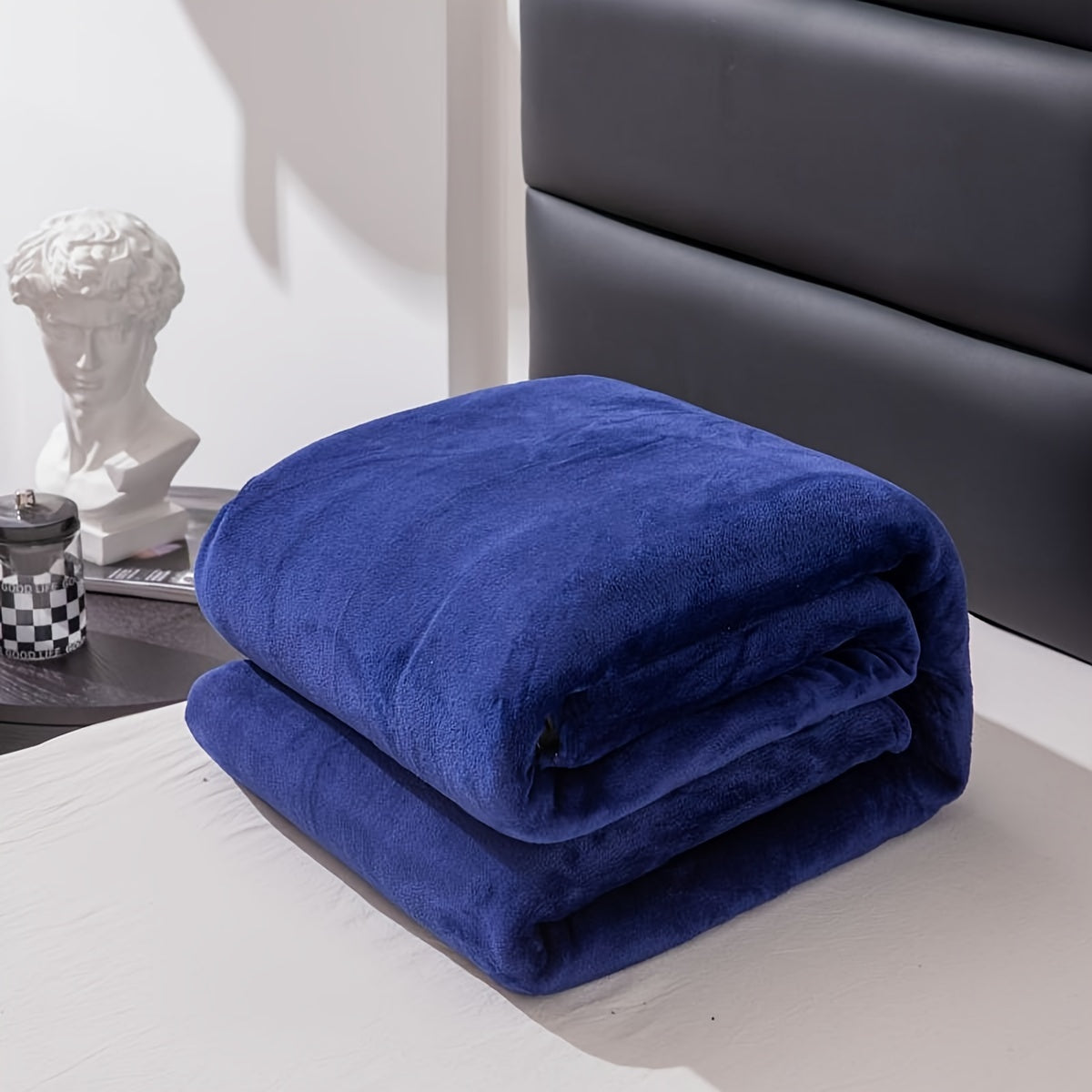 Cozy Light Grey Fuzzy Blanket