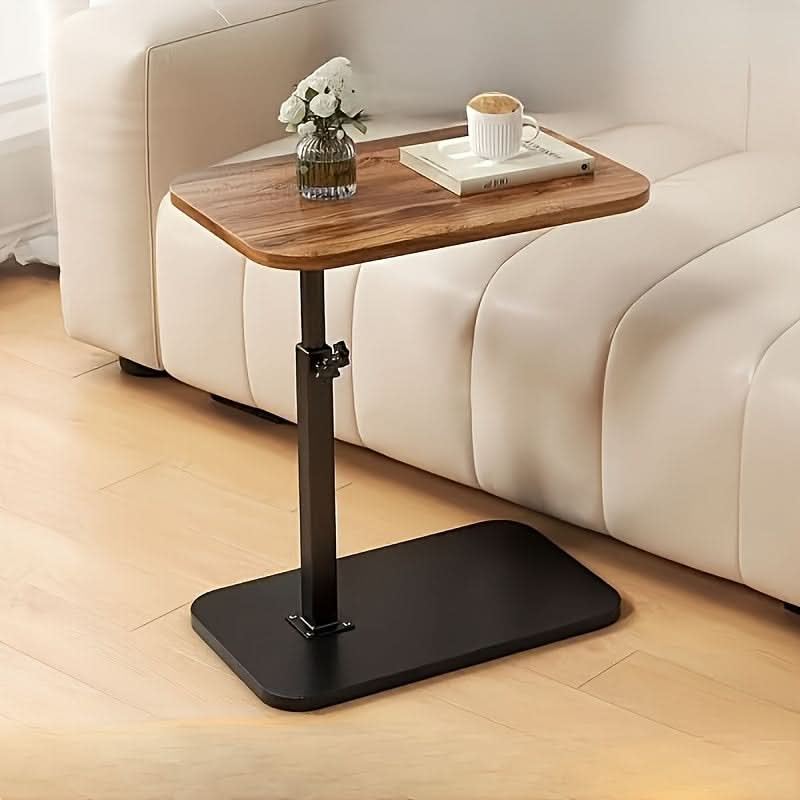 Compact Side Table - Wood and Metal Design