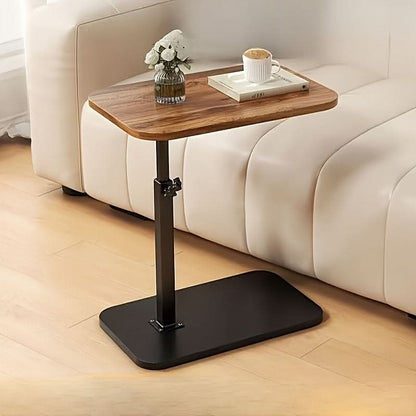 Compact Side Table - Wood and Metal Design