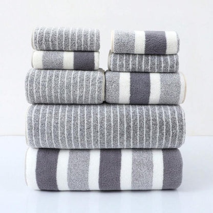 Ultra Soft 8-Piece Bath Towel Set in Coral Fleece