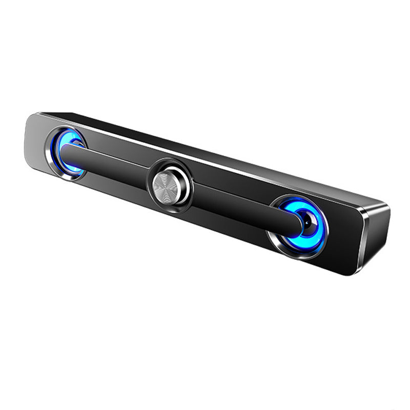Compact LED Computer Soundbar Speaker With USB