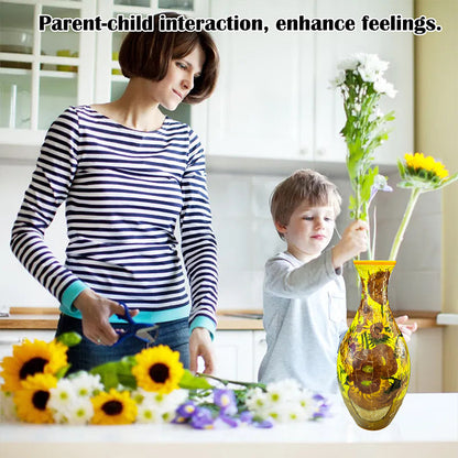 Colorful Flower Shaped Puzzle Vase