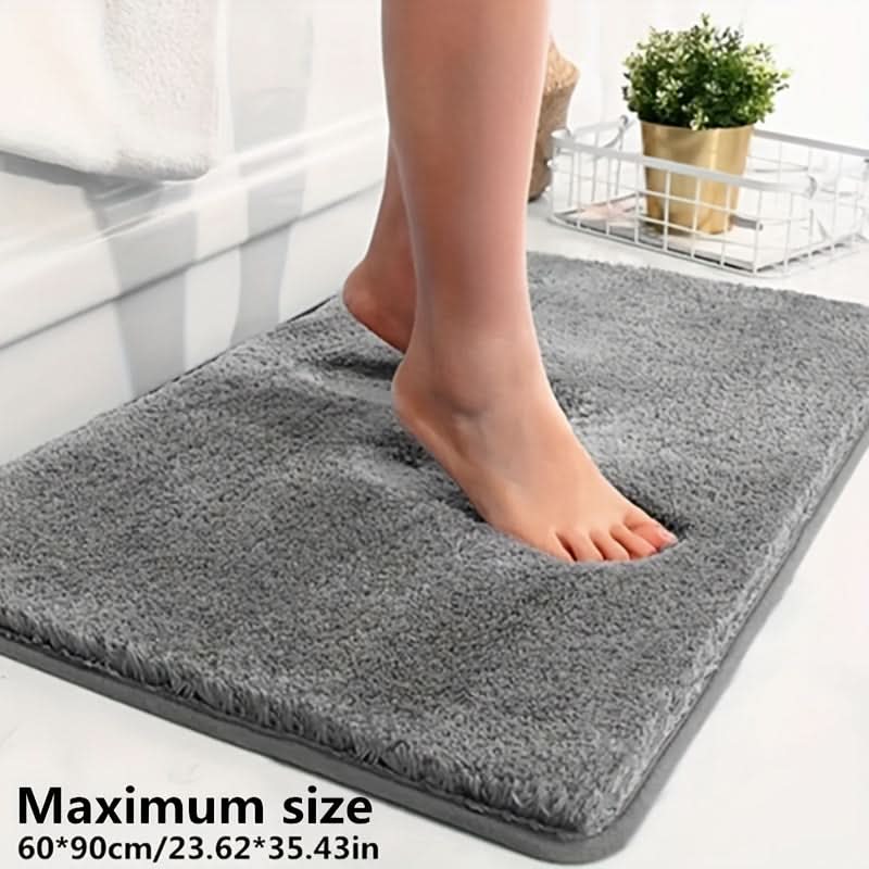 Plush Absorbent Bathroom Mat