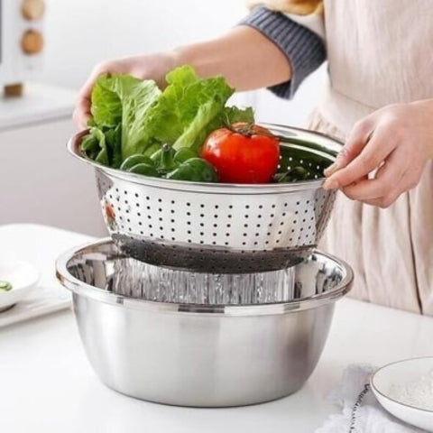 Stainless Steel Fine Mesh Colander Set