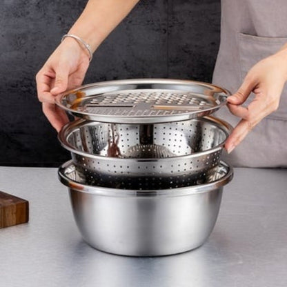 Stainless Steel Fine Mesh Colander Set