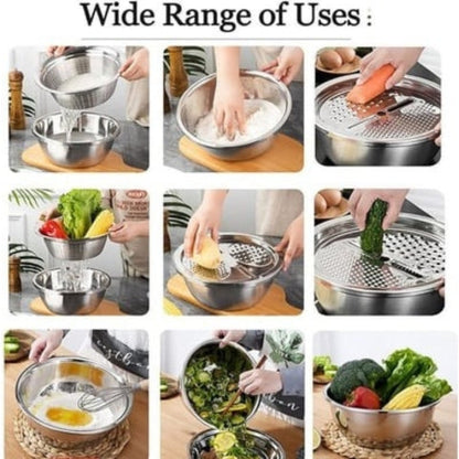 Stainless Steel Fine Mesh Colander Set