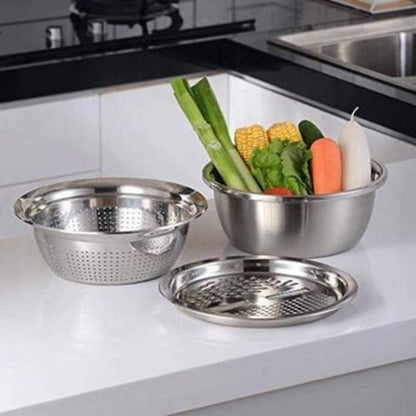 Stainless Steel Fine Mesh Colander Set