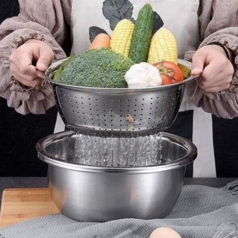 Stainless Steel Fine Mesh Colander Set