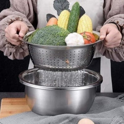 Stainless Steel Fine Mesh Colander Set