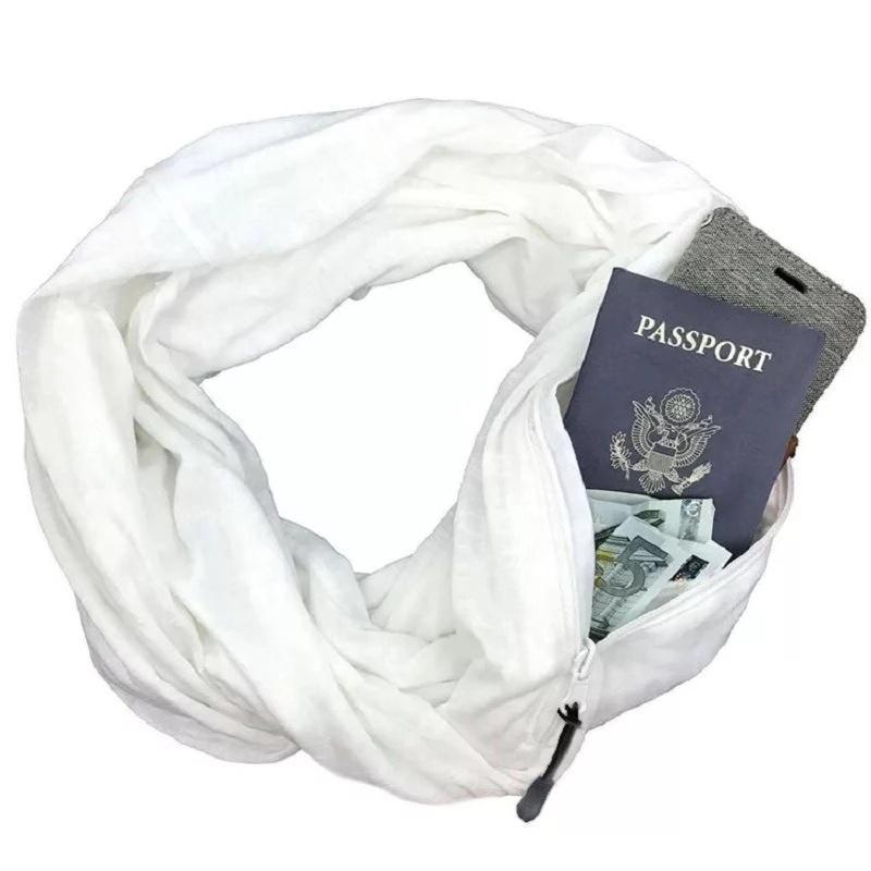 Cozy Safe Scarf with Secret Pouch