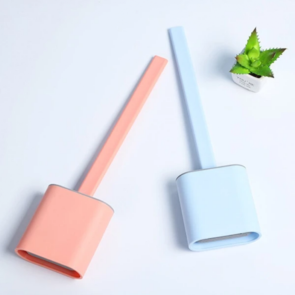 Soft Bristle Toilet Brush - Easy Clean Silicone Handle