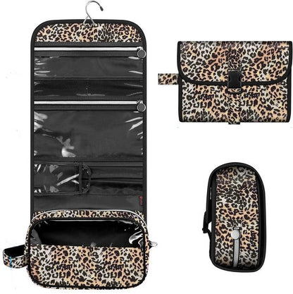 Portable Travel Makeup Bag With 4 Pockets Detachable Case