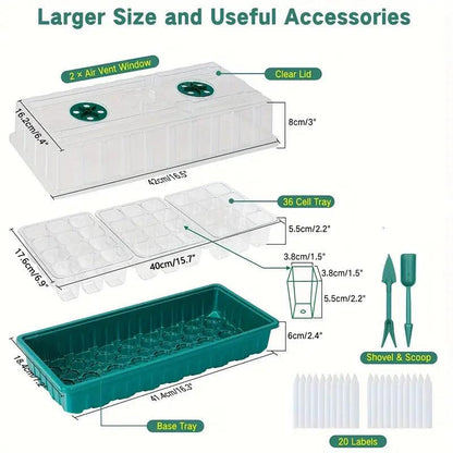 Complete Indoor Herb Garden Starter Kit with LED Grow Light