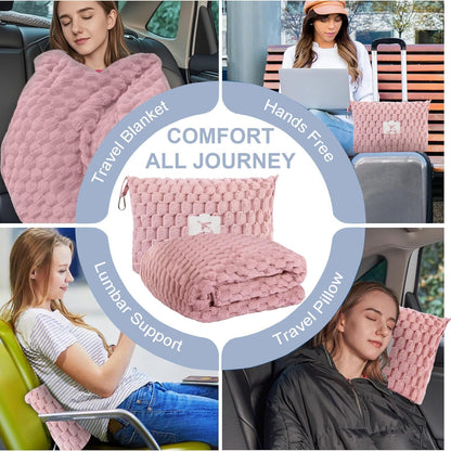 Cozy Portable Travel Blanket Set
