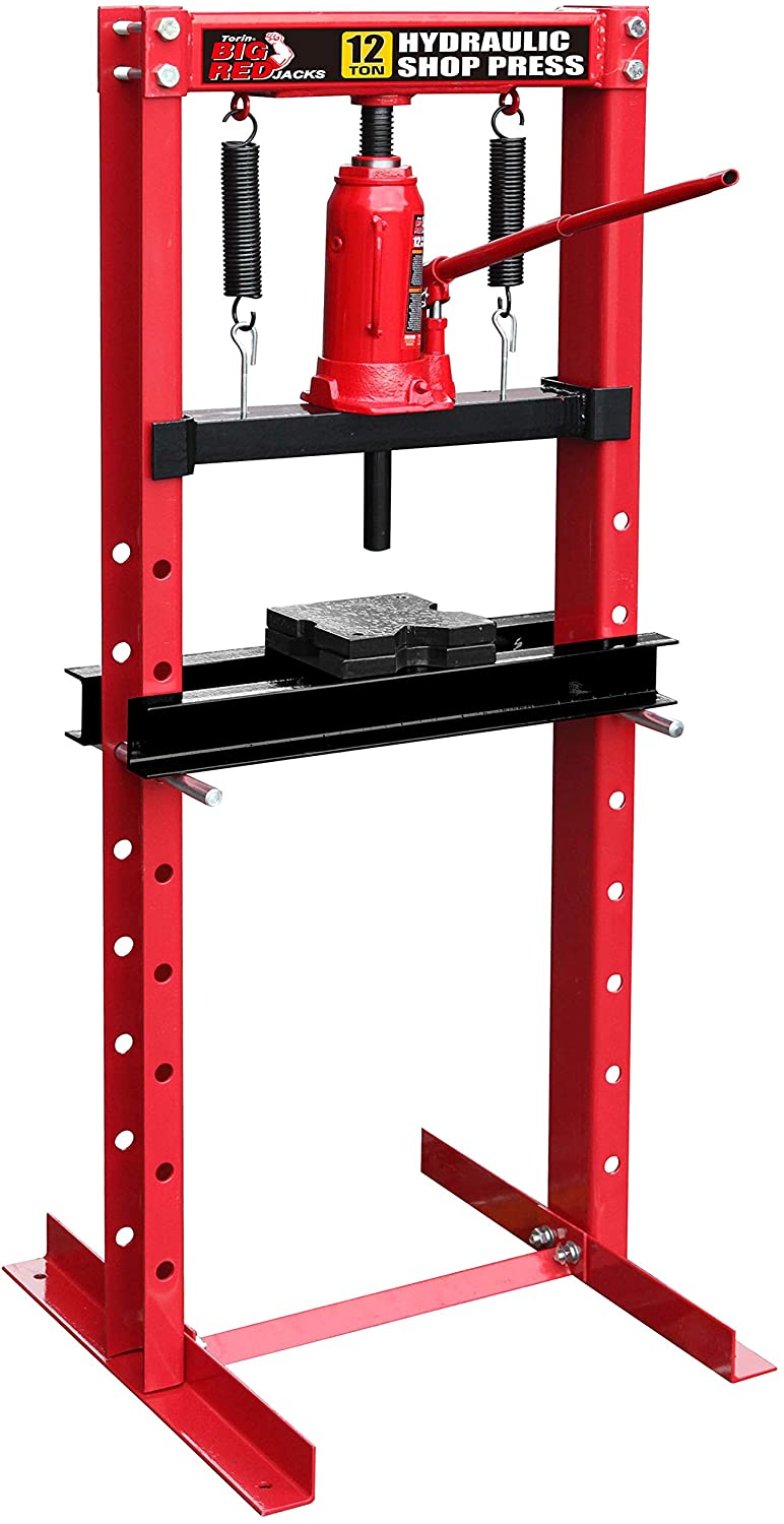Heavy Duty Hydraulic Shop Press With Metal Plates - Luxicro