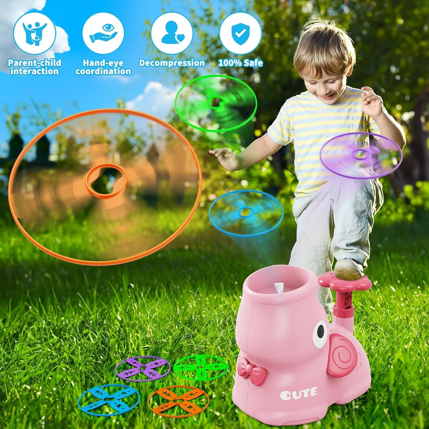 Fun Outdoor Frisbee Thrower Kit