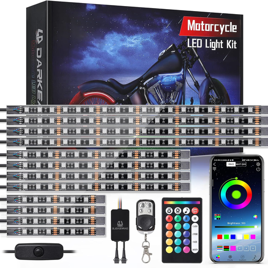 Bright Motorcycle LED Lighting Kit with Turn Signals - Luxicro