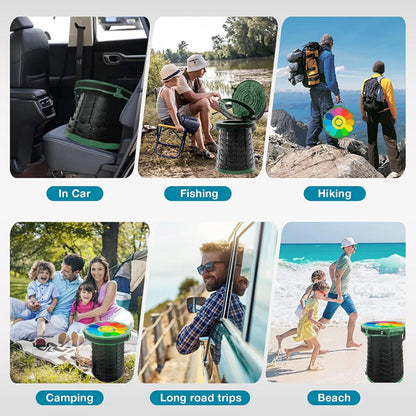 Compact Camping Toilet with Adjustable Legs