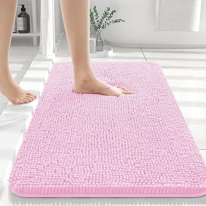 Plush Anti-Slip Bath Mat – Gentle Fast Dry Bathroom Rug
