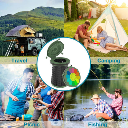 Compact Camping Toilet with Adjustable Legs