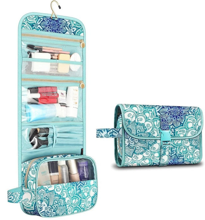 Portable Travel Makeup Bag With 4 Pockets Detachable Case