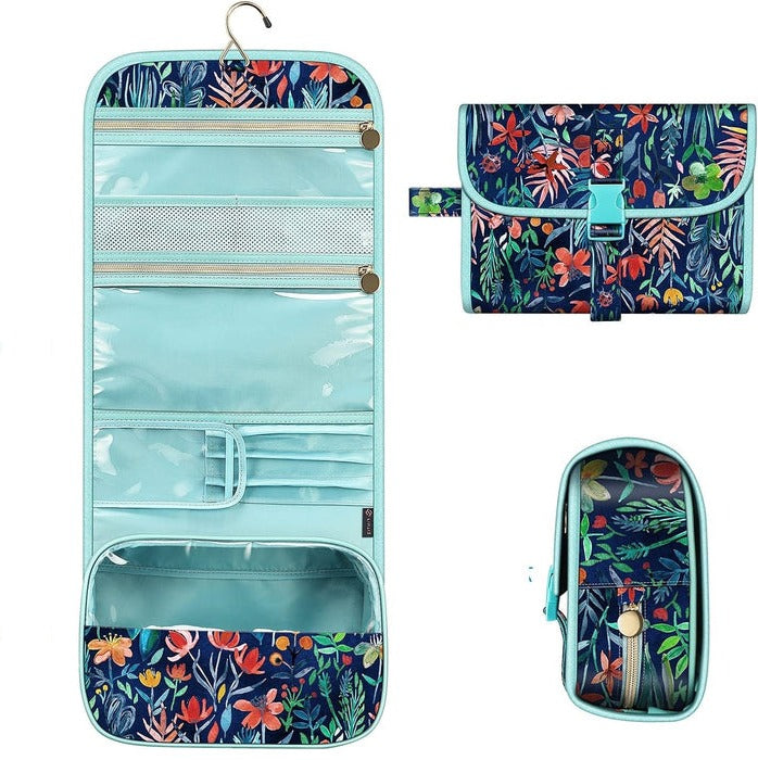 Portable Travel Makeup Bag With 4 Pockets Detachable Case