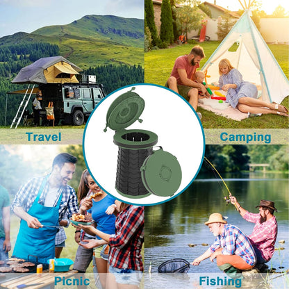 Compact Camping Toilet with Adjustable Legs