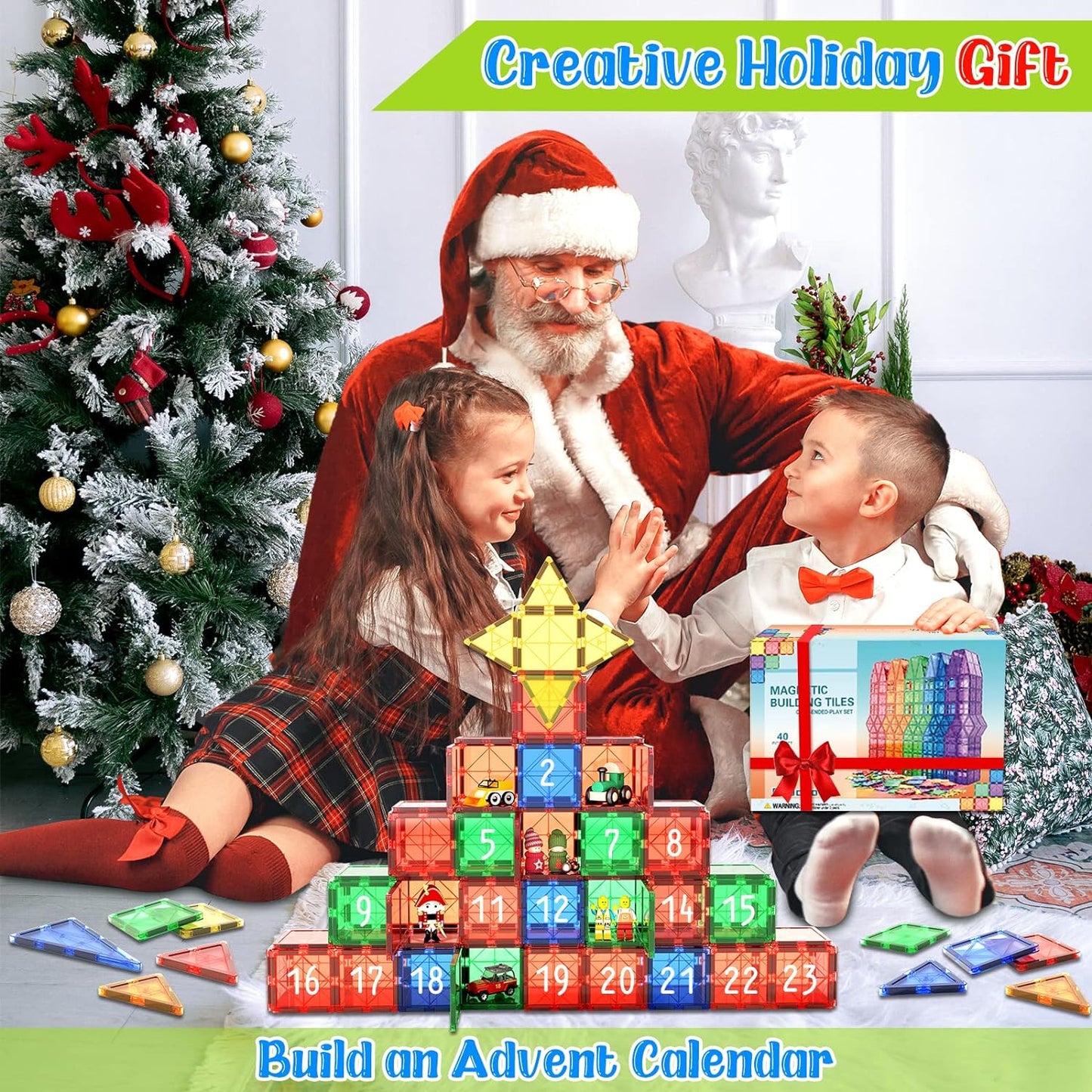 Bright Childrens Magnetic Construction Blocks