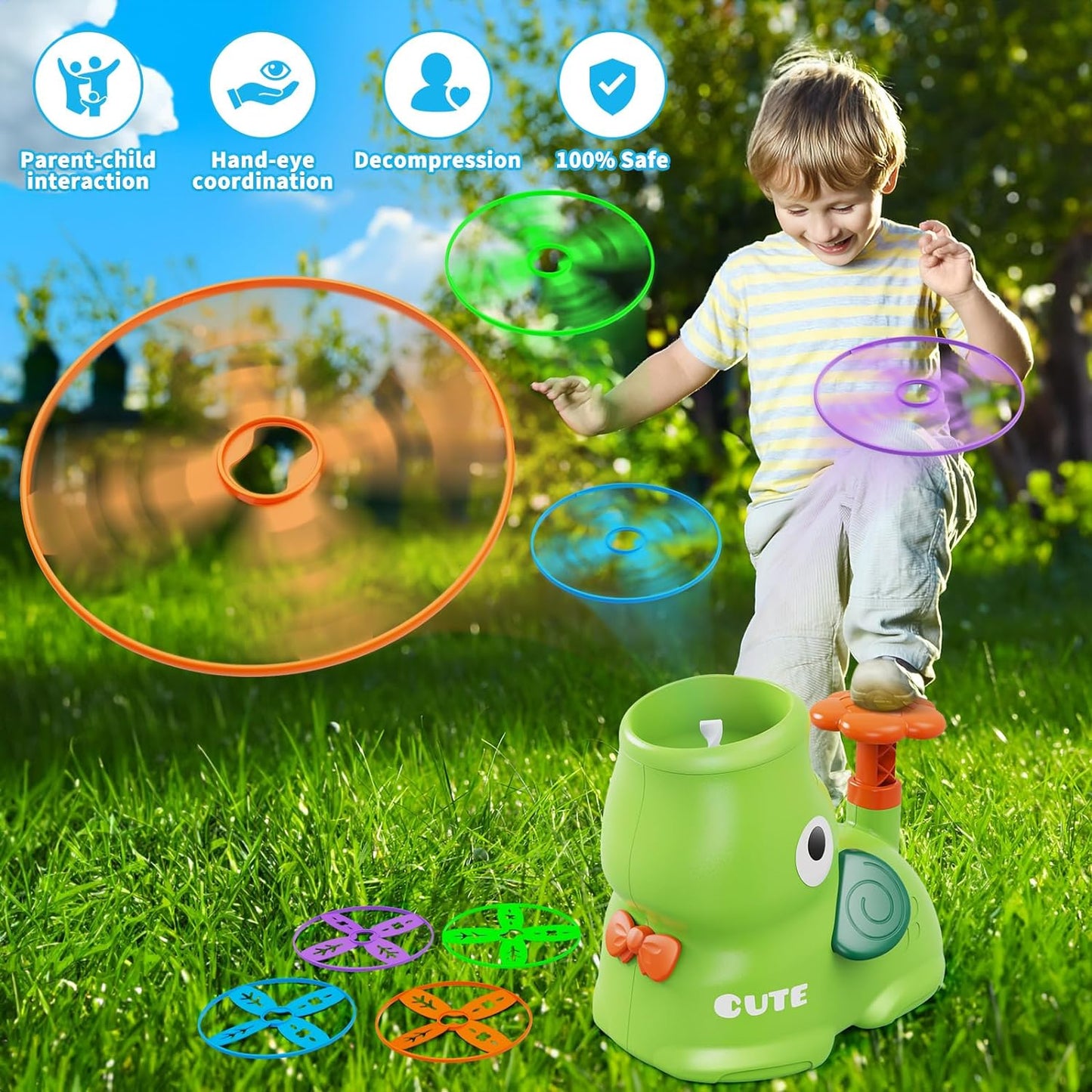 Fun Outdoor Frisbee Thrower Kit