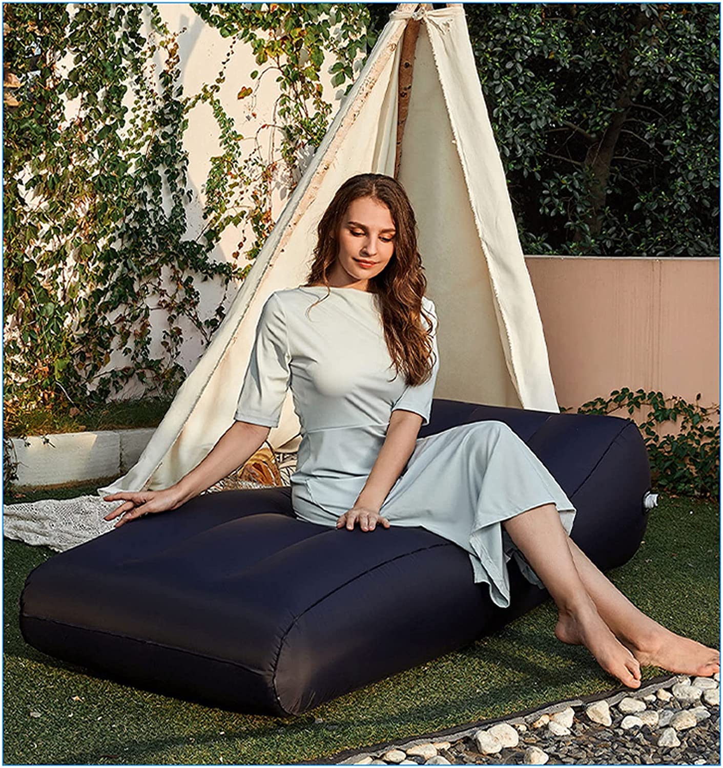 Portable Blow Up Air Sofa Bed Mattress Set - Luxicro