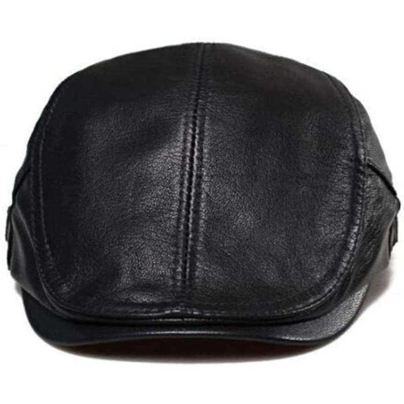Classic Brown Leather Cap