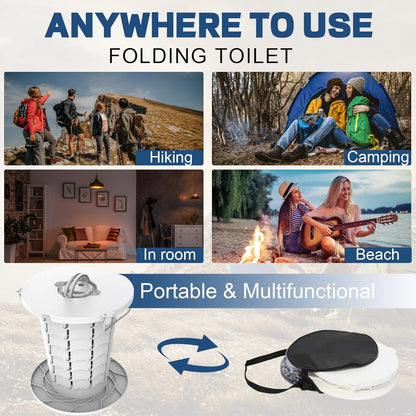 Compact Camping Toilet with Adjustable Legs