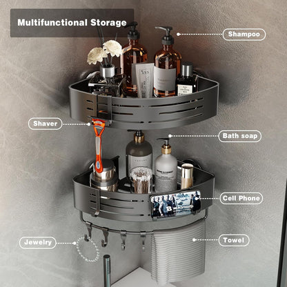 Compact Bathroom Corner Shelf Organizer