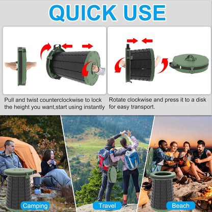 Compact Camping Toilet with Adjustable Legs