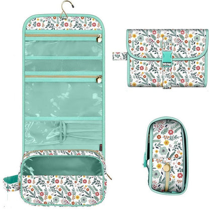 Portable Travel Makeup Bag With 4 Pockets Detachable Case - Luxicro