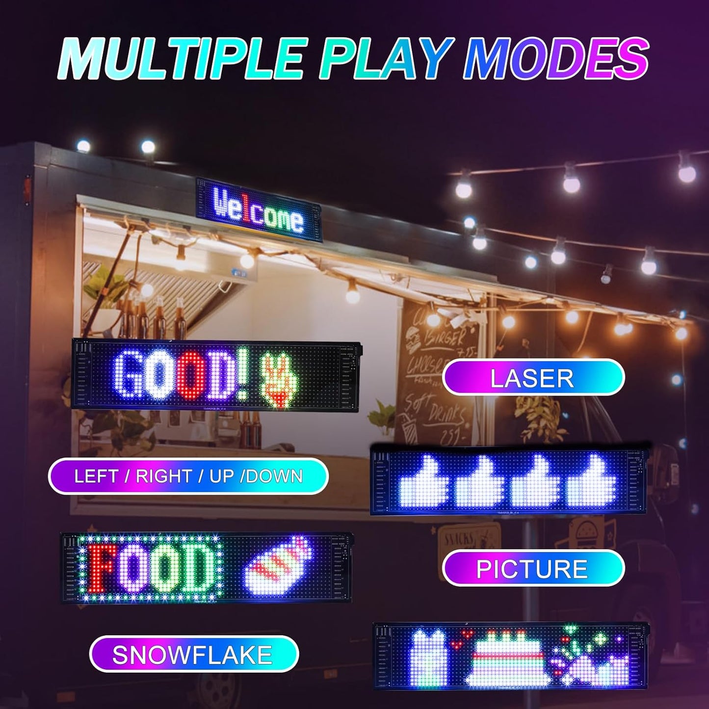 Personalized Bright LED Auto Sign Display
