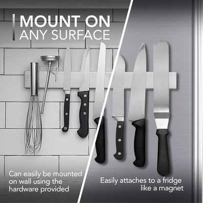 Powerful Kitchen Knife Rack 14 Inch Strip