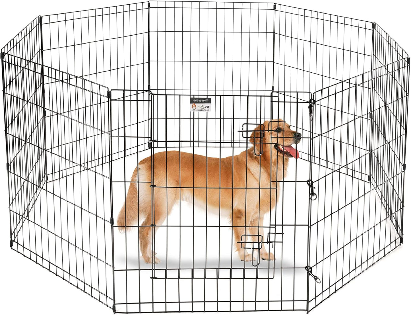 Large 8 Panel Pet Exercise Playpen Cage - Luxicro