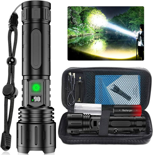 Bright LED Torch with 5 Modes and Power Bank - Luxicro