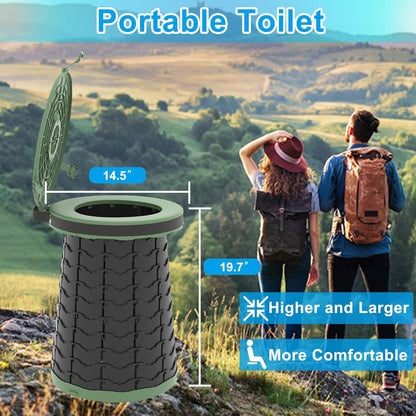 Compact Camping Toilet with Adjustable Legs