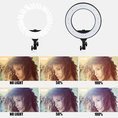 Portable Slim 18 LED Ring Light Kit with Stand