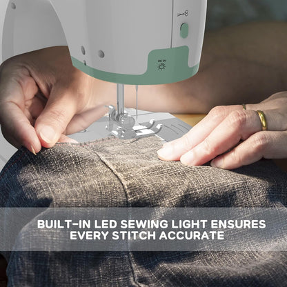 Compact Sewing Machine with 12 Stitches & Table
