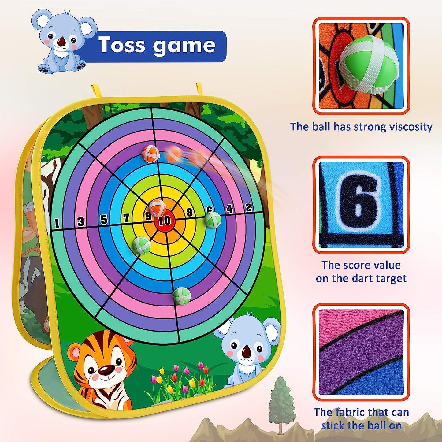 Colorful Yard Bean Bag Throw Game
