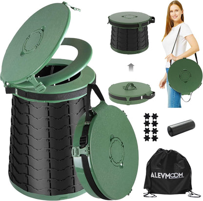 Compact Camping Toilet with Adjustable Legs
