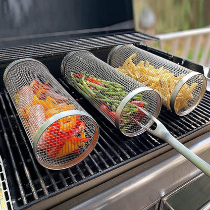 Compact Travel Camping BBQ Grill Basket - Luxicro
