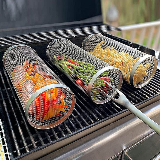 Compact Travel Camping BBQ Grill Basket - Luxicro