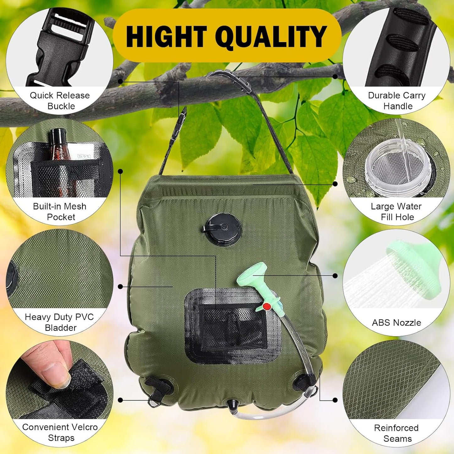 Compact Outdoor Solar Shower Kit