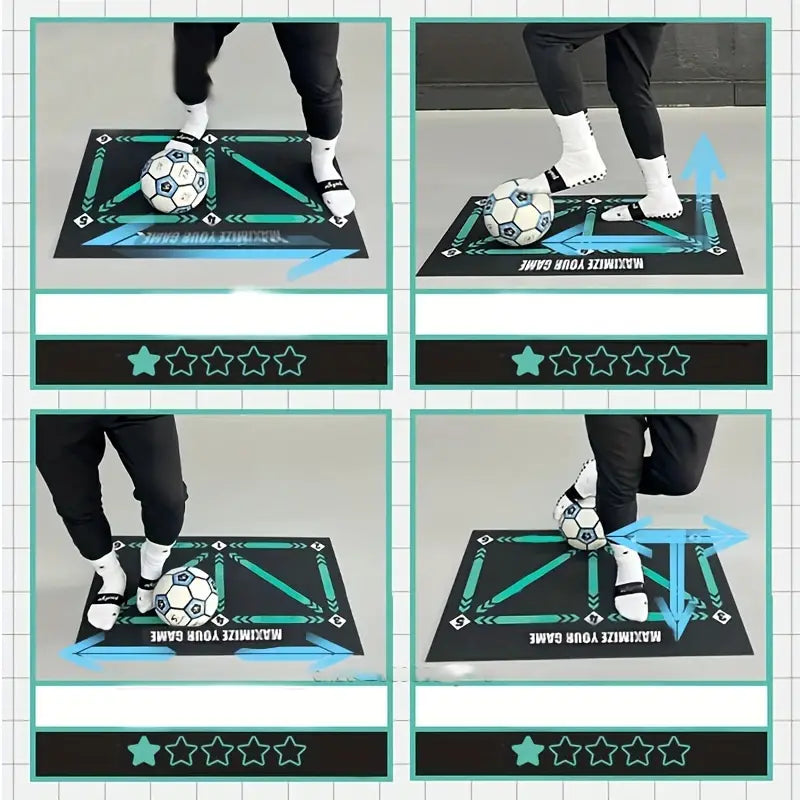 Interactive Youth Football Practice Mat with Tutorials