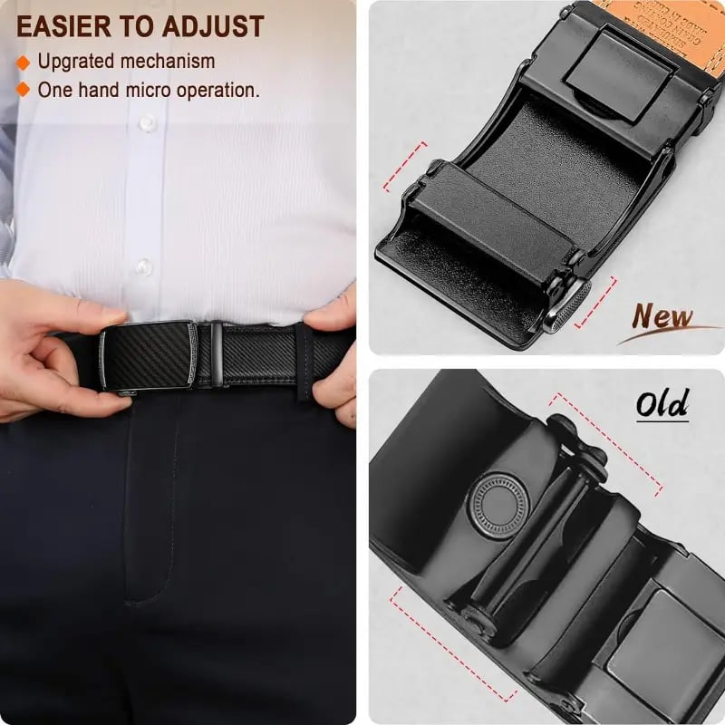 High Quality Adjustable Leather Belt With Silver Buckle