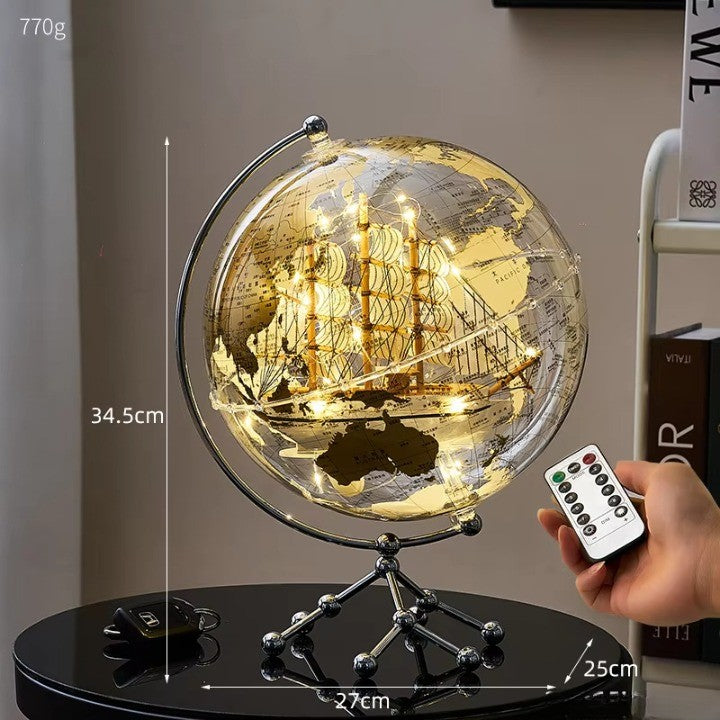 Colorful World Map Table Lamp